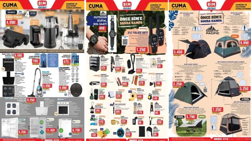 BİM Aktüel Katalog 20 Haziran Cuma 2025: BİM’de bu hafta; Elektronik ürünler, kamp malzemeleri, akıllı robot süpürge ve drone